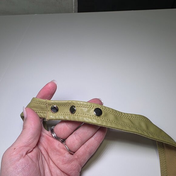 Out From Under Olive Green Faux Leather Halter Corset Top Size M - Picture 6 of 8